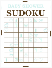Baby Shower Sudoku Game