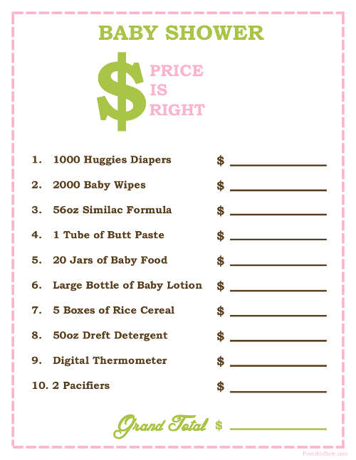 baby shower price is right clip art - photo #20